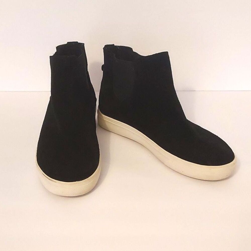Blando Waterproof Sneaker Black Suede High Top Slip On Size 7